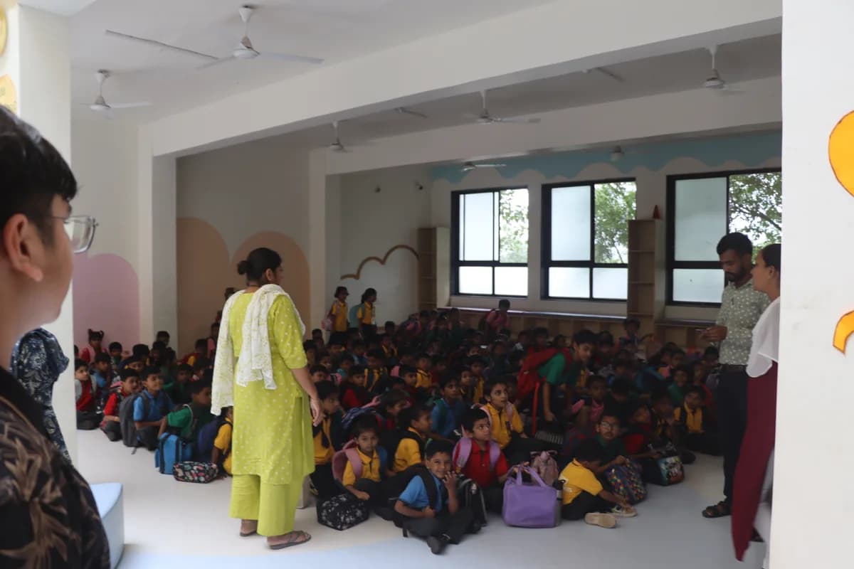 Jet Kids primary school students participating in outdoor team activities