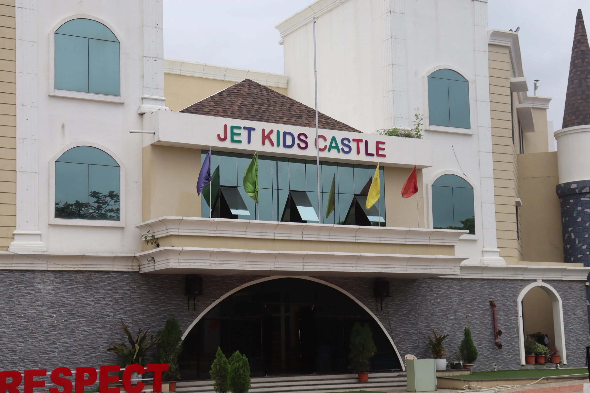 Panoramic view of Jet Kids campus community, celebrations and students