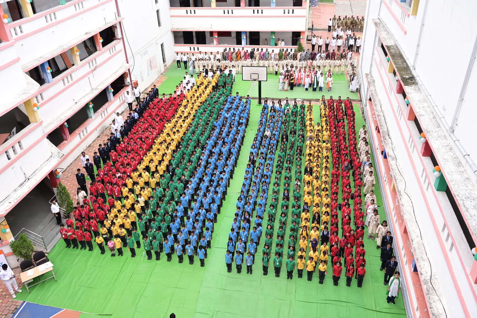 Balcony perspective of the quadrangle assembly