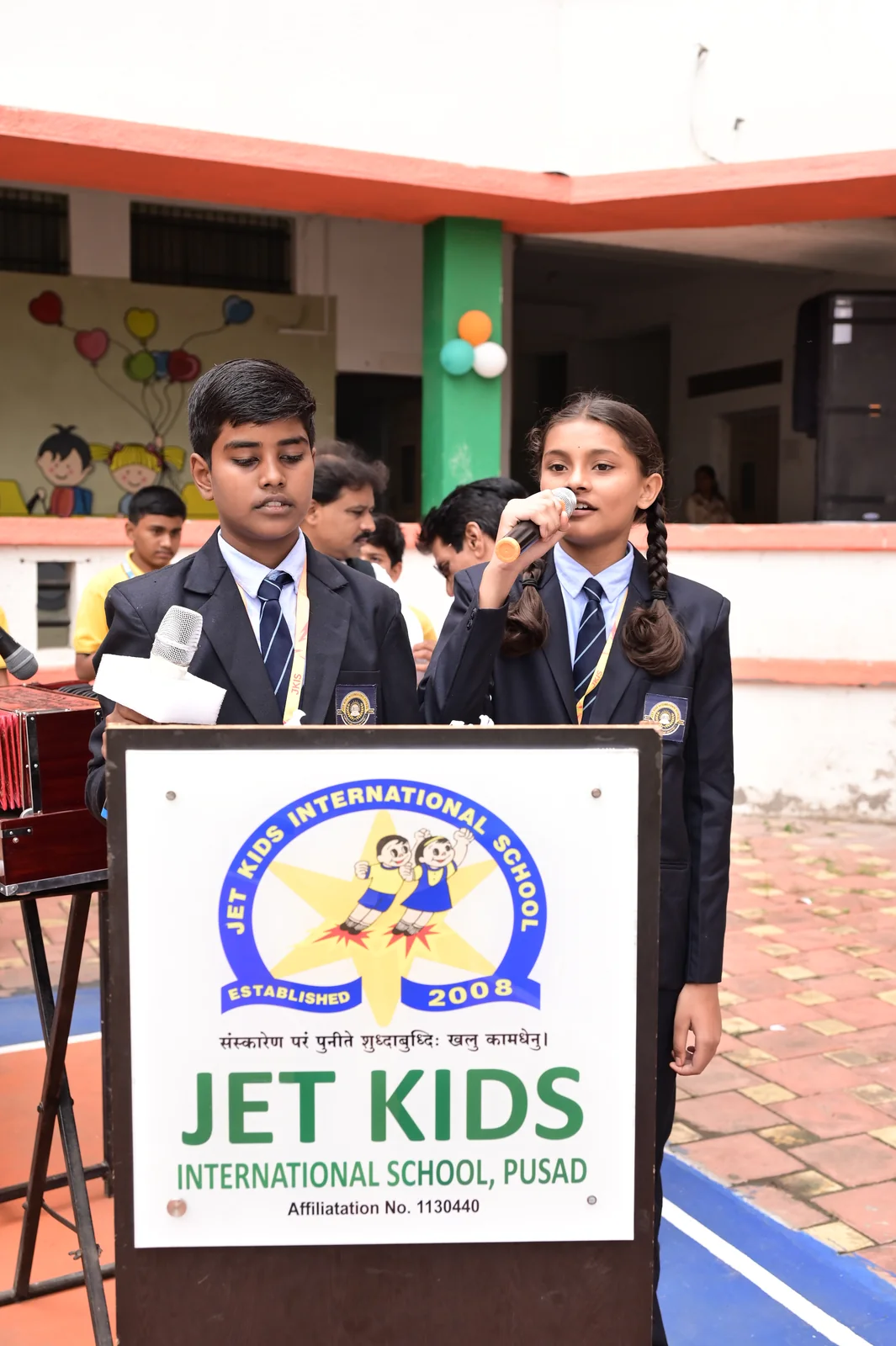 Student duo anchors hosting the event